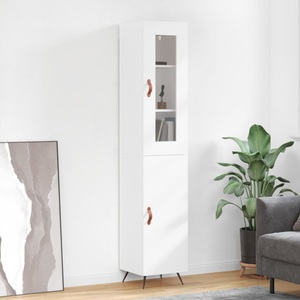vidaXL, vidaXL Highboard Weiß 34,5x34x180 cm Holzwerkstoff, vidaXL Highboard Weiß 34,5x34x180 cm Holzwerkstoff