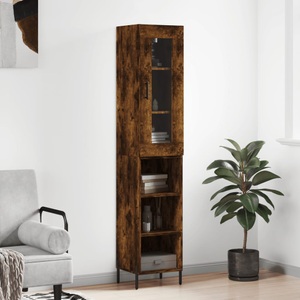 vidaXL, vidaXL Highboard Räuchereiche 34,5x34x180 cm Holzwerkstoff, vidaXL Highboard Räuchereiche 34,5x34x180 cm Holzwerkstoff