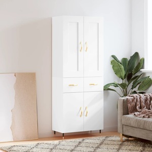 vidaXL, vidaXL Highboard Weiß 69,5x34x180 cm Holzwerkstoff, 