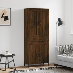 vidaXL, vidaXL Highboard Braun Eichen-Optik 69,5x34x180 cm Holzwerkstoff, vidaXL Highboard Braun Eichen-Optik 69,5x34x180 cm Holzwerkstoff