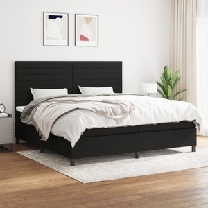vidaXL, vidaXL Boxspringbett mit Matratze Schwarz 200x200 cm Stoff