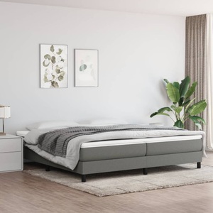 vidaXL, vidaXL Boxspringbett mit Matratze Dunkelgrau 200x200 cm Stoff
