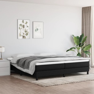 vidaXL, vidaXL Boxspringbett mit Matratze Schwarz 200x200 cm Stoff