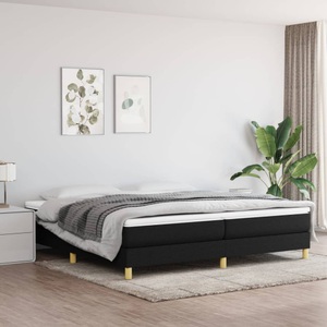 vidaXL, vidaXL Boxspringbett mit Matratze Schwarz 200x200 cm Stoff