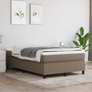 vidaXL, vidaXL Boxspringbett mit Matratze Taupe 120x200 cm Stoff