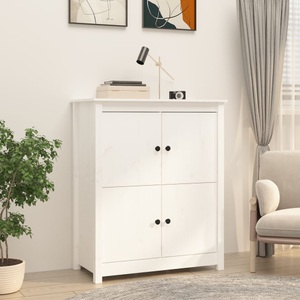 vidaXL, vidaXL Sideboard Weiß 83x41,5x100 cm Massivholz Kiefer