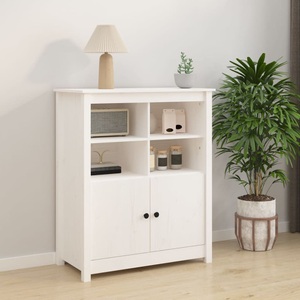 vidaXL, vidaXL Sideboard Weiß 83x41,5x100 cm Massivholz Kiefer, 