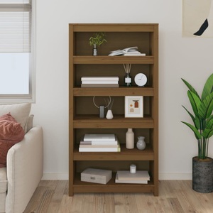vidaXL, vidaXL Bücherregal Honigbraun 80x35x154 cm Massivholz Kiefer