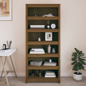 vidaXL, vidaXL Bücherregal Honigbraun 80x35x183 cm Massivholz Kiefer