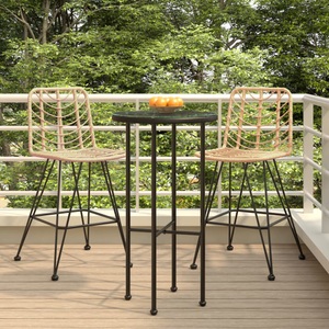 vidaXL, vidaXL Barhocker 2 Stk. 45x56x103,5 cm PE-Rattan und Stahl, 
