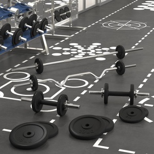 vidaXL, vidaXL Langhantel und Kurzhantel mit Gewichten 90 kg, 