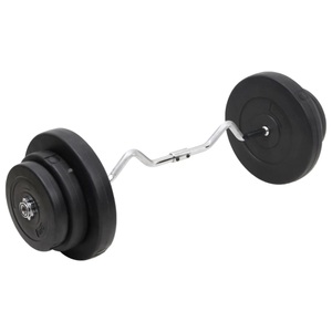 vidaXL, vidaXL Curlstange mit Gewichten 60 kg
