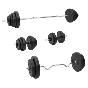 vidaXL, vidaXL Langhantel und Kurzhantel mit Gewichten 120 kg