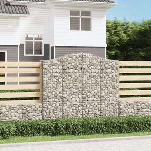 vidaXL, vidaXL Gabionen mit Hochbogen 6 Stk. 200x50x180/200cm Verzinktes Eisen, vidaXL Gabionen mit Hochbogen 6 Stk. 200x50x180/200cm Verzinktes Eisen