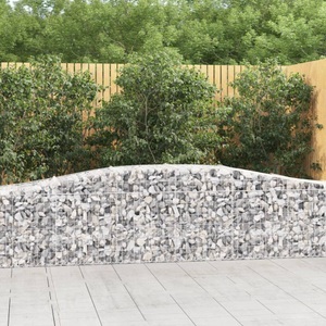 vidaXL, vidaXL Gabionen mit Hochbogen 9 Stk. 400x50x60/80cm Verzinktes Eisen, vidaXL Gabionen mit Hochbogen 9 Stk. 400x50x60/80cm Verzinktes Eisen
