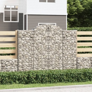 vidaXL, vidaXL Gabionen mit Hochbogen 10 Stk 200x30x160/180cm Verzinktes Eisen, vidaXL Gabionen mit Hochbogen 10 Stk 200x30x160/180cm Verzinktes Eisen