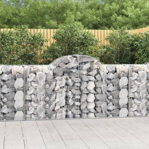 vidaXL, vidaXL Gabionen mit Hochbogen 18 Stk 200x50x100/120cm Verzinktes Eisen, vidaXL Gabionen mit Hochbogen 18 Stk 200x50x100/120cm Verzinktes Eisen