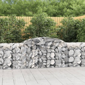 vidaXL, vidaXL Gabionen mit Hochbogen 7 Stk. 300x50x80/100 cm Verzinktes Eisen, vidaXL Gabionen mit Hochbogen 7 Stk. 300x50x80/100 cm Verzinktes Eisen