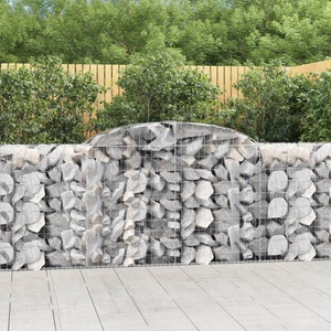 vidaXL, vidaXL Gabionen mit Hochbogen 11 Stk 300x50x100/120cm Verzinktes Eisen