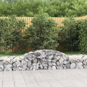 vidaXL, vidaXL Gabionen mit Hochbogen 4 Stk. 300x50x40/60 cm Verzinktes Eisen, vidaXL Gabionen mit Hochbogen 4 Stk. 300x50x40/60 cm Verzinktes Eisen