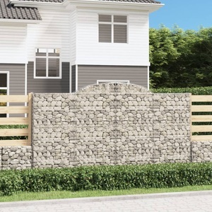vidaXL, vidaXL Gabionen mit Hochbogen 5 Stk. 300x50x160/180cm Verzinktes Eisen, vidaXL Gabionen mit Hochbogen 5 Stk. 300x50x160/180cm Verzinktes Eisen