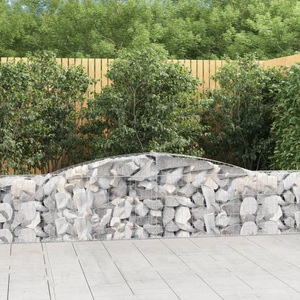 vidaXL, vidaXL Gabionen mit Hochbogen 5 Stk. 400x30x60/80 cm Verzinktes Eisen, vidaXL Gabionen mit Hochbogen 5 Stk. 400x30x60/80 cm Verzinktes Eisen