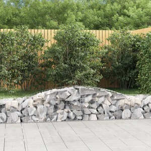 vidaXL, vidaXL Gabionen mit Hochbogen 3 Stk. 400x50x40/60cm Verzinktes Eisen