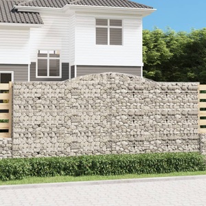 vidaXL, vidaXL Gabionen mit Hochbogen 4 Stk. 400x30x180/200cm Verzinktes Eisen