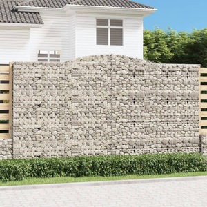 vidaXL, vidaXL Gabionen mit Hochbogen 3 Stk. 400x50x220/240cm Verzinktes Eisen