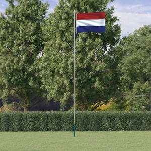 vidaXL, vidaXL Niederländische Flagge mit Mast 6,23 m Aluminium, vidaXL Niederländische Flagge mit Mast 6,23 m Aluminium