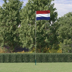 vidaXL, vidaXL Niederländische Flagge mit Mast 5,55 m Aluminium, vidaXL Niederländische Flagge mit Mast 5,55 m Aluminium