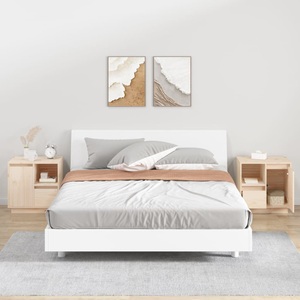 vidaXL, vidaXL Nachttische 2 Stk. 50x34x50 cm Massivholz Kiefer, vidaXL Nachttische 2 Stk. 50x34x50 cm Massivholz Kiefer