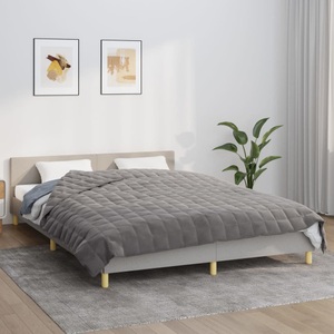 vidaXL, vidaXL Gewichtsdecke Grau 200x225 cm 9 kg Stoff, vidaXL Gewichtsdecke Grau 200x225 cm 9 kg Stoff