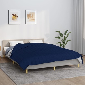 vidaXL, vidaXL Gewichtsdecke Blau 220x235 cm 15 kg Stoff, vidaXL Gewichtsdecke Blau 220x235 cm 15 kg Stoff