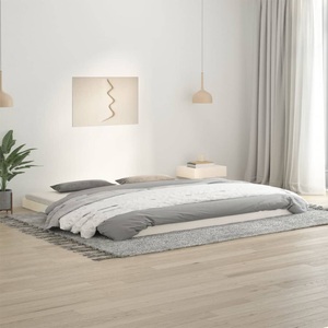 vidaXL, vidaXL Massivholzbett Weiß 200x200 cm Kiefer