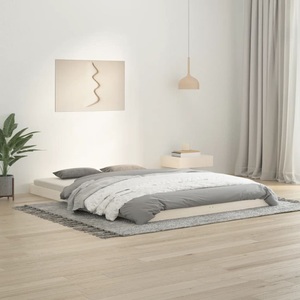 vidaXL, vidaXL Massivholzbett Weiß 140x200 cm Kiefer