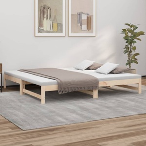 vidaXL, vidaXL Tagesbett Ausziehbar 2x(80x200) cm Massivholz Kiefer, vidaXL Tagesbett Ausziehbar 2x(80x200) cm Massivholz Kiefer