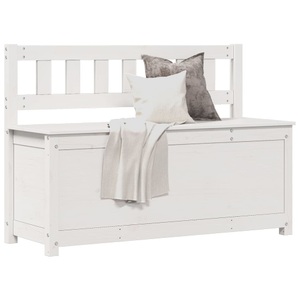 vidaXL, vidaXL Sitzbank Weiß 110x41x76,5 cm Massivholz Kiefer, vidaXL Sitzbank Weiß 110x41x76,5 cm Massivholz Kiefer
