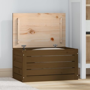vidaXL, vidaXL Truhe Honigbraun 59,5x36,5x33 cm Massivholz Kiefer, 