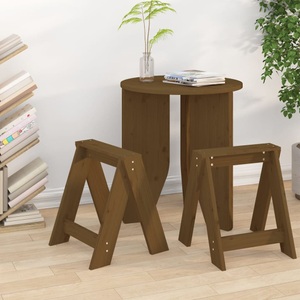 vidaXL, vidaXL Hocker 2 Stk. Honigbraun 40x40x45 cm Massivholz Kiefer, vidaXL Hocker 2 Stk. Honigbraun 40x40x45 cm Massivholz Kiefer