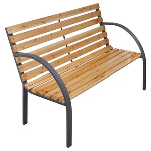 vidaXL, vidaXL Gartenbank 112 cm Massivholz Tanne