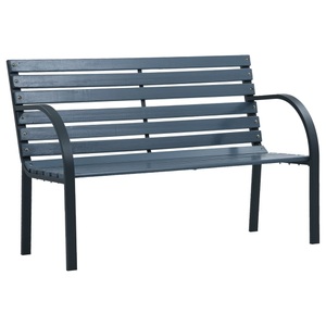 vidaXL, vidaXL Gartenbank Grau 112 cm Massivholz Tanne