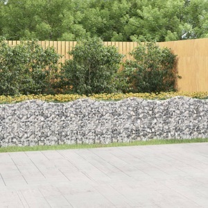 vidaXL, vidaXL Gabionen-Hochbeet mit Hochbogen 800x100x100 cm Verzinktes Eisen
