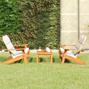 vidaXL, vidaXL 3-tlg. Garten-Lounge-Set Adirondack Massivholz Akazie, vidaXL 3-tlg. Garten-Lounge-Set Adirondack Massivholz Akazie