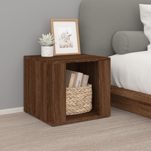 vidaXL, vidaXL Nachttisch Braun Eichen-Optik 41x40x36 cm Holzwerkstoff, vidaXL Nachttisch Braun Eichen-Optik 41x40x36 cm Holzwerkstoff