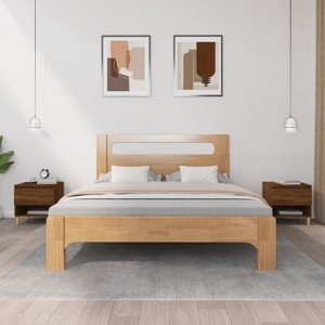 vidaXL, vidaXL Nachttische 2 Stk. Braun Eichen-Optik 50x46x50 cm Holzwerkstoff, vidaXL Nachttische 2 Stk. Braun Eichen-Optik 50x46x50 cm Holzwerkstoff