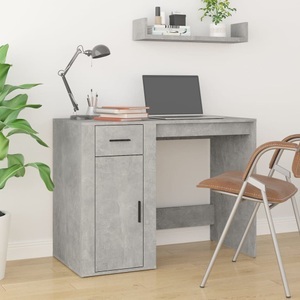 vidaXL, vidaXL Schreibtisch Betongrau 100x49x75 cm Holzwerkstoff, vidaXL Schreibtisch Betongrau 100x49x75 cm Holzwerkstoff