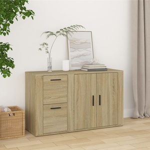 vidaXL, vidaXL Sideboard Sonoma-Eiche 100x33x59,5 cm Holzwerkstoff