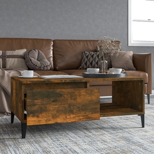 vidaXL, vidaXL Couchtisch Räuchereiche 90x50x36,5 cm Holzwerkstoff, vidaXL Couchtisch Räuchereiche 90x50x36,5 cm Holzwerkstoff