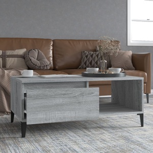 vidaXL, vidaXL Couchtisch Grau Sonoma 90x50x36,5 cm Holzwerkstoff, 